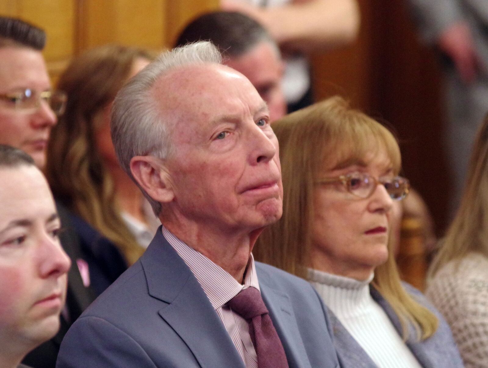 William and Janet Read, parents of Karen Read attend her trial at Norfolk Superior Court in Dedham, Mass., Friday, May 2, 2025. (Mark Jarret Chavous/The Enterprise via AP, Pool)