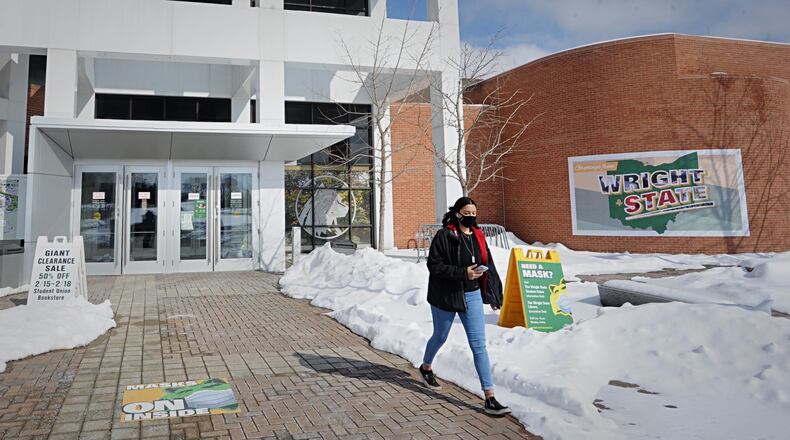 Wright State’s board of trustees voted Friday, Feb. 19, 2021 in favor of a plan to eliminate up to 113 faculty positions at the university. MARSHALL GORBY\STAFF