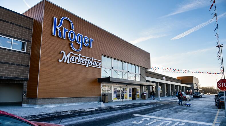 NEW CAPTION FOR wc lookahead: Plans for the new Kroger Marketplace store at Cox and Tylersville roads in West Chester Twp. are progressing in 2020. Pictured here is the new store that opened a year ago on Princeton Glendale Road. NICK GRAHAM/STAFF The new Kroger Marketplace at Crossings of Beckett on Princeton Glendale Road near Tylersville Road in West Chester Township opened Thursday morning, Jan. 31, 2019 replacing the old Kroger location just up the street. NICK GRAHAM/STAFF