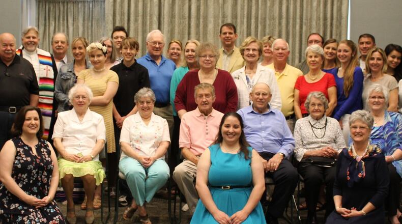 First St. John United Church of Christ will celebrate its 180 anniversary at 10 a.m. Sunday at the Harry T. Wilks Conference Center on the campus of Miami University Hamilton. Pictured are members of the congregation during an Easter celebration this year.