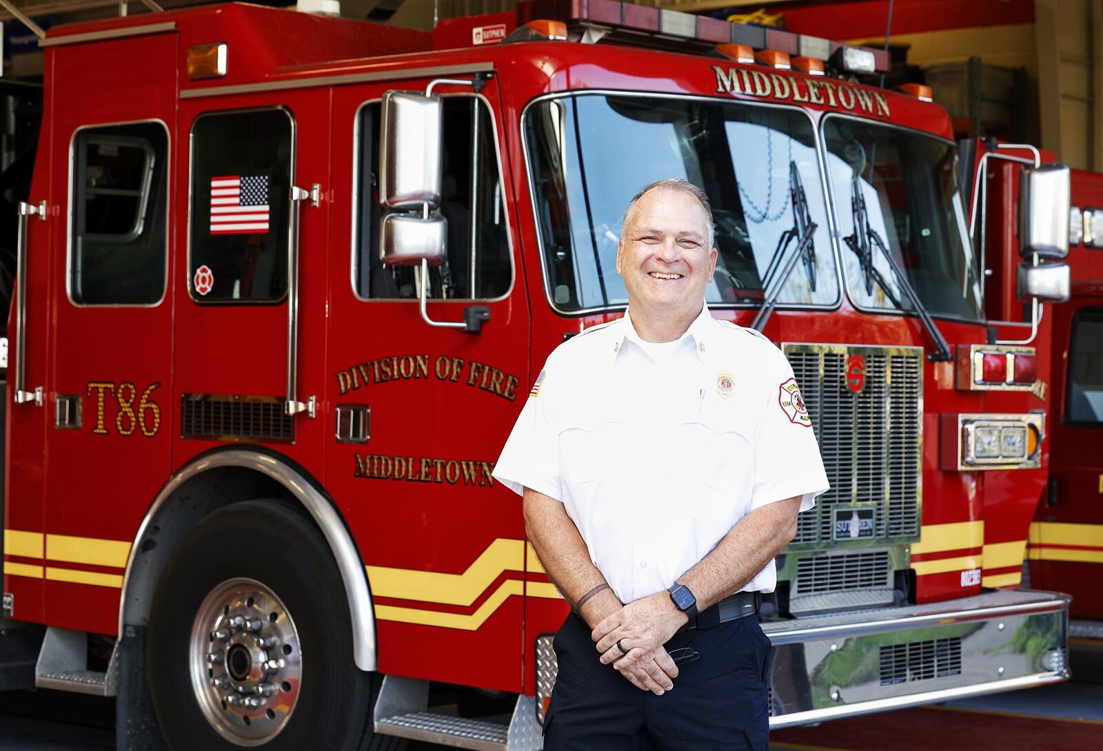 Thomas Snively, 57, who has worked for the Middletown Division of Fire for 30 years, was promoted to fire chief last week. NICK GRAHAM/STAFF