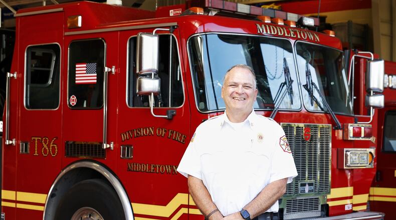 Thomas Snively, 57, who has worked for the Middletown Division of Fire for 30 years, was promoted to fire chief last week. NICK GRAHAM/STAFF