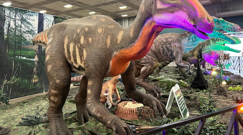 Jurassic Quest will be held April 12-14 at at Duke Energy Center, 525 Elm St., Cincinnati. An interactive dinosaur experience. For more information, go to jurassicquest.com. ALEX CUTLER/STAFF