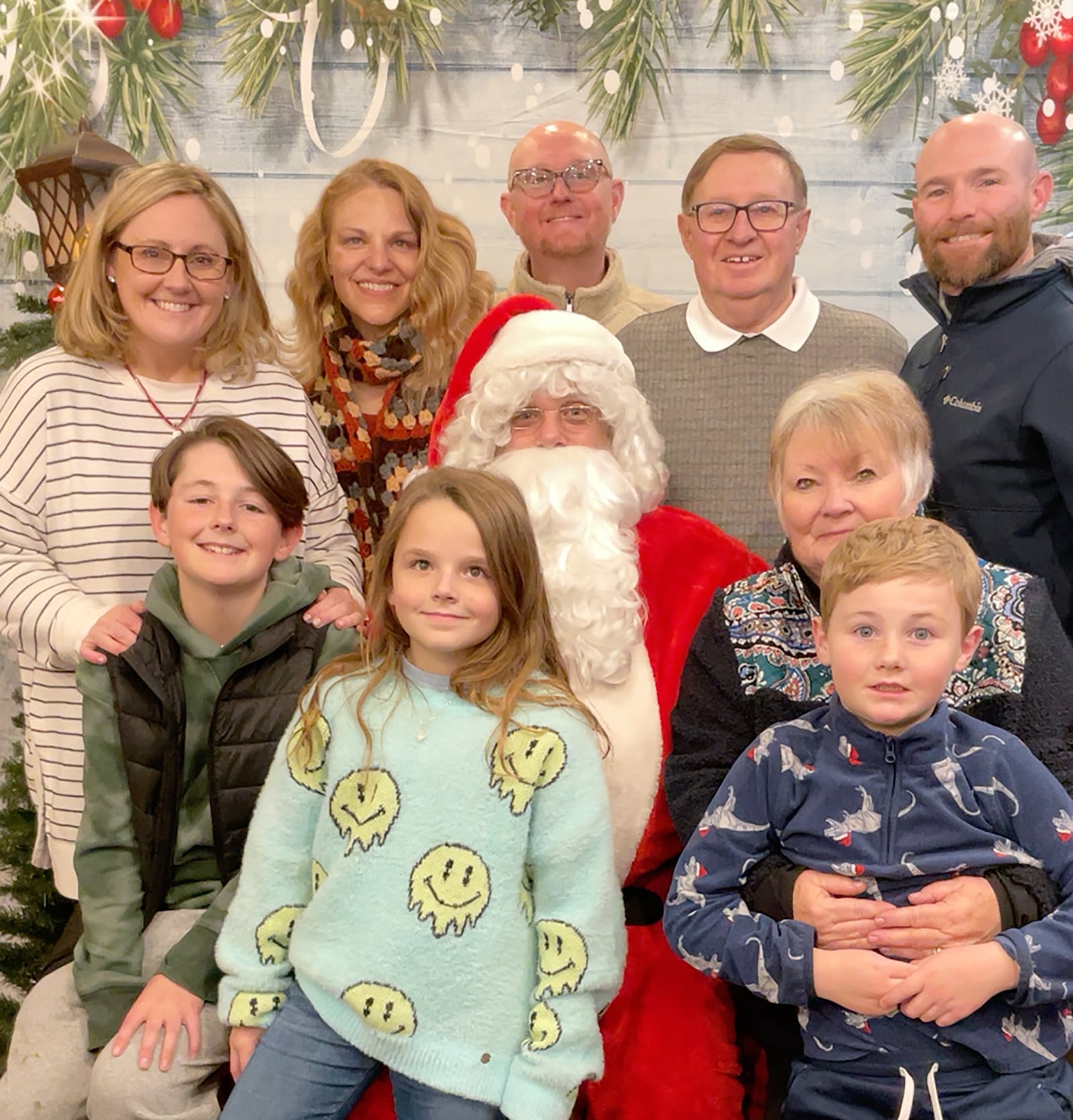 The Beeson family enjoys spending time together. Front Row Left to right:  Grandchildren Zack, Indigo, Michael, and wife Sandy
Back Row Left to right: Daughters in law Melissa and Sara, sons Talon and Travis
Beeson is in the middle rear. CONTRIBUTED
