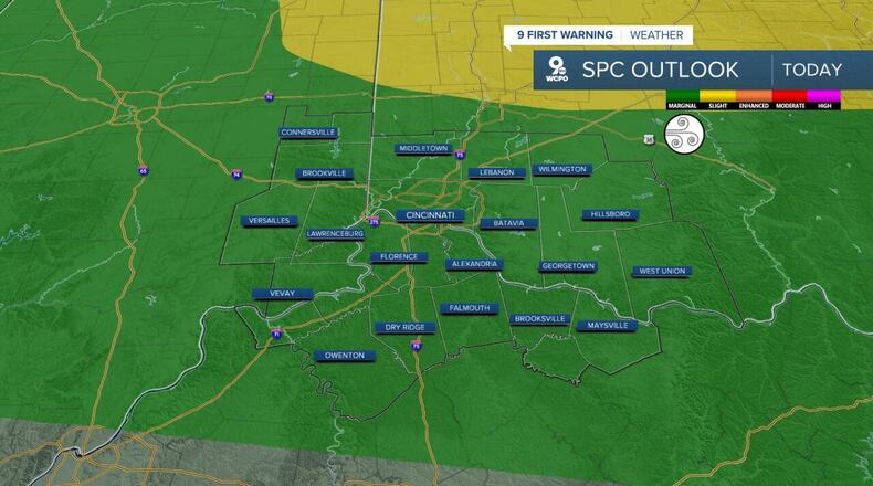Wednesday SPC Outlook. JENNIFER KETCHMARK/WCPO