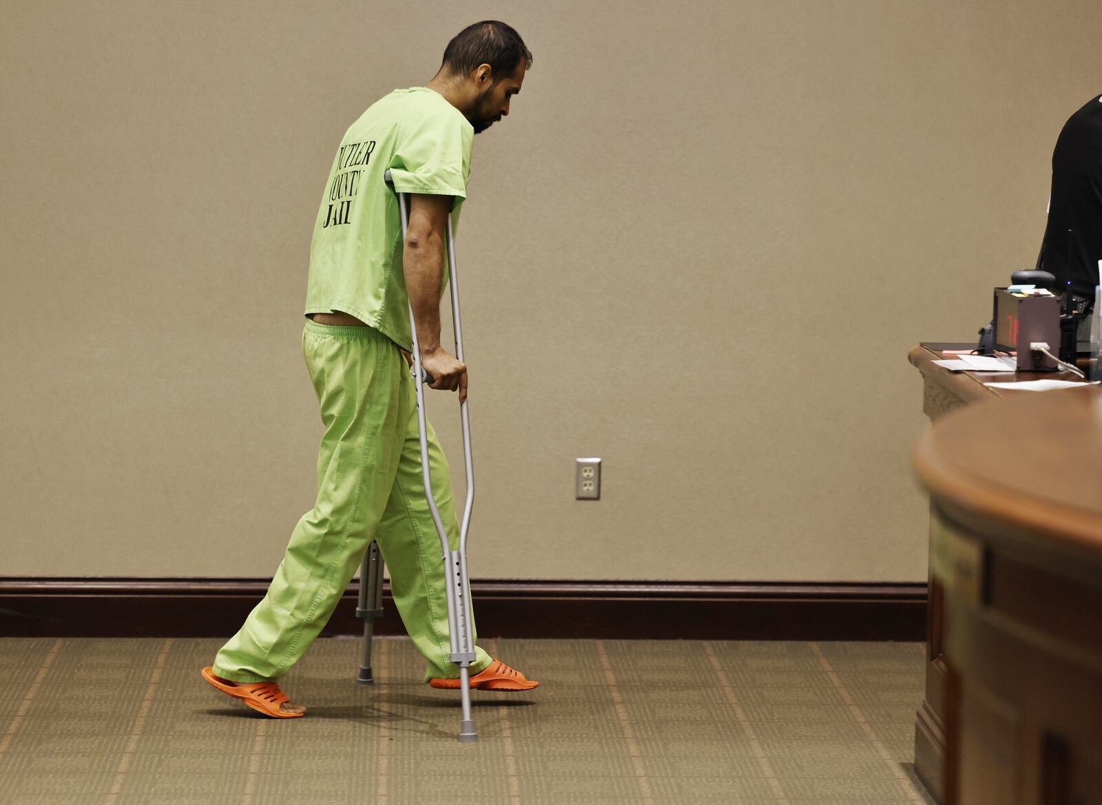 Rodolfo Molina-Hernandez appeared in Fairfield Municipal Court on an aggravated menacing charge Monday, June 13, 2022. He was shot by a Fairfield police officer in the afternoon of June 5, 2022, in the 3300 block of Port Union Road. NICK GRAHAM/STAFF