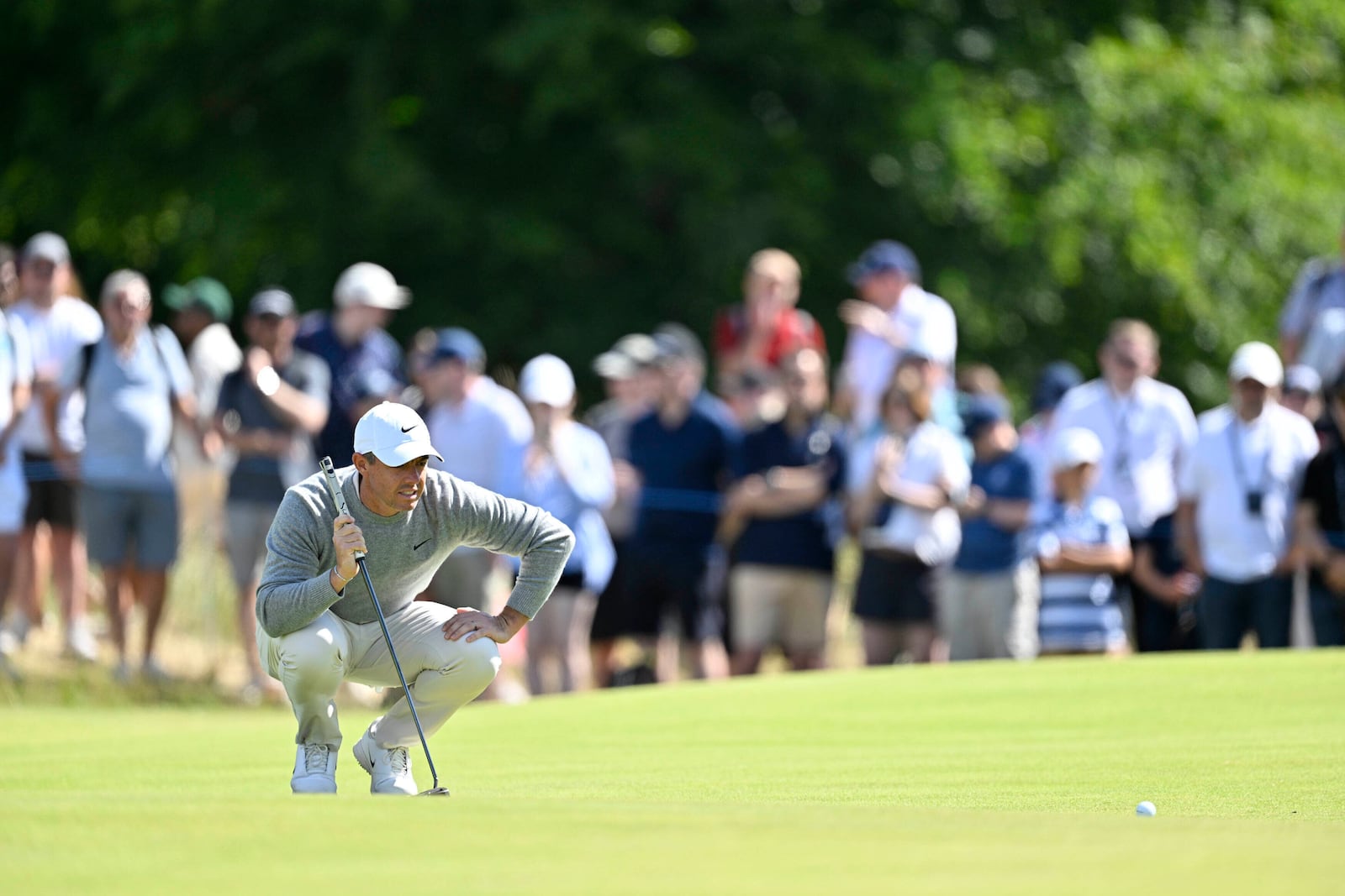 Northern Ireland's Rory McIlroy on day three of the Scottish Open 2025 at The Renaissance Club, North Berwick, Scotland, Saturday July 12, 2025. (Malcolm Mackenzie/PA via AP)