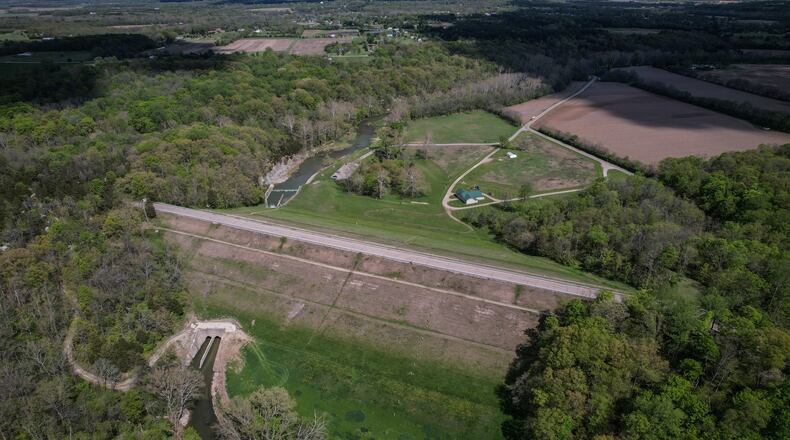 The Germantown Dam. JIM NOELKER/STAFF
