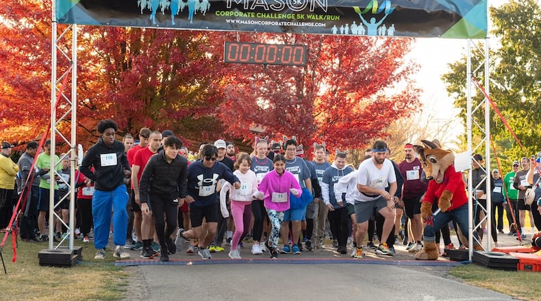 The 8th annual Mason Corporate Challenge in 2022 included more than 300 employees and friends in a 5K Run/Walk at the Grizzly Golf and Social Lodge. CONTRIBUTED