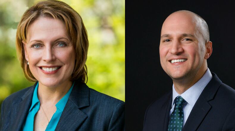 Formr lawmaker Connie Pillich, left, and Ohio Sen. Joe Schiavoni, D-Boardman, are two of five announced Democratic Party candidates for Ohio governor in 2018.