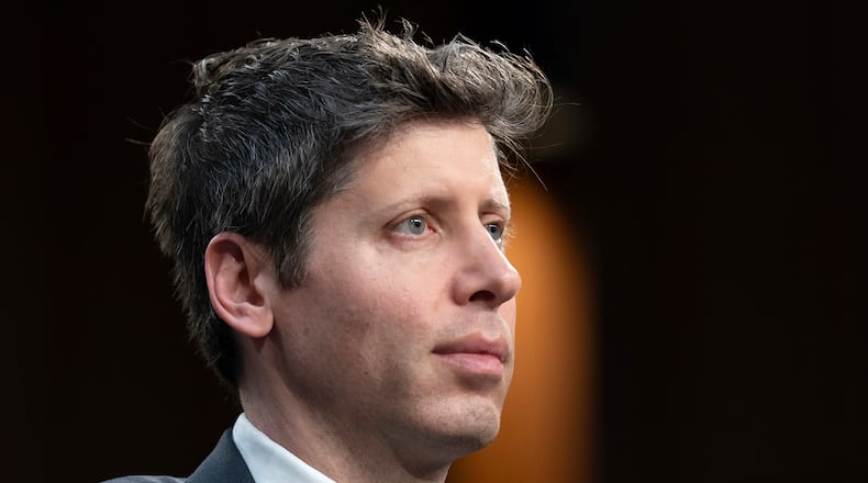 FILE - Sam Altman, co-founder and CEO of OpenAI, testifies before a Senate committee hearing on Capitol Hill in Washington on May 8, 2025. (AP Photo/Jose Luis Magana, File)