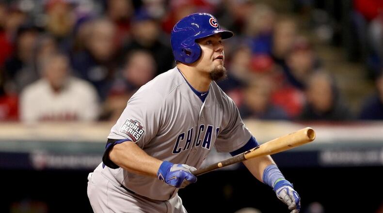Middletown native Kyle Schwarber missed nearly the entire 2016 season with injury but returned for the World Series, helping the Chicago Cubs to the championship. (Photo by Elsa/Getty Images)