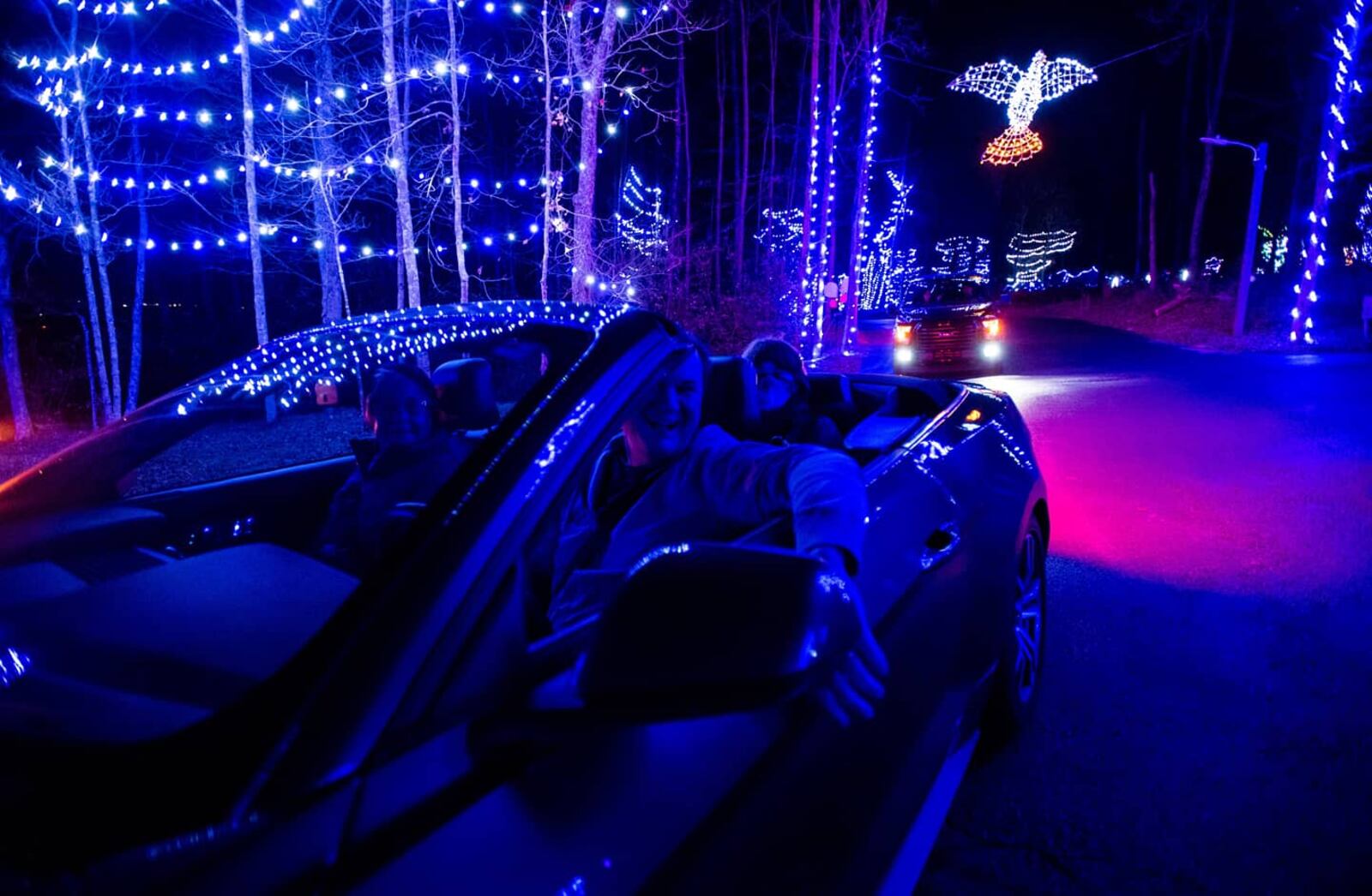 Journey Borealis drive-thru holiday light display at Pyramid Hill Sculpture Park in Hamilton. NICK GRAHAM / STAFF