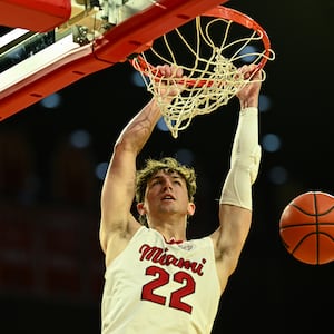The Miami RedHawks beat UMass 86-84 in Mid-American Conference action on Tuesday, January 27, 2026 at Millett Hall in Oxford. JEREMY MILLER / CONTRIBUTED PHOTO