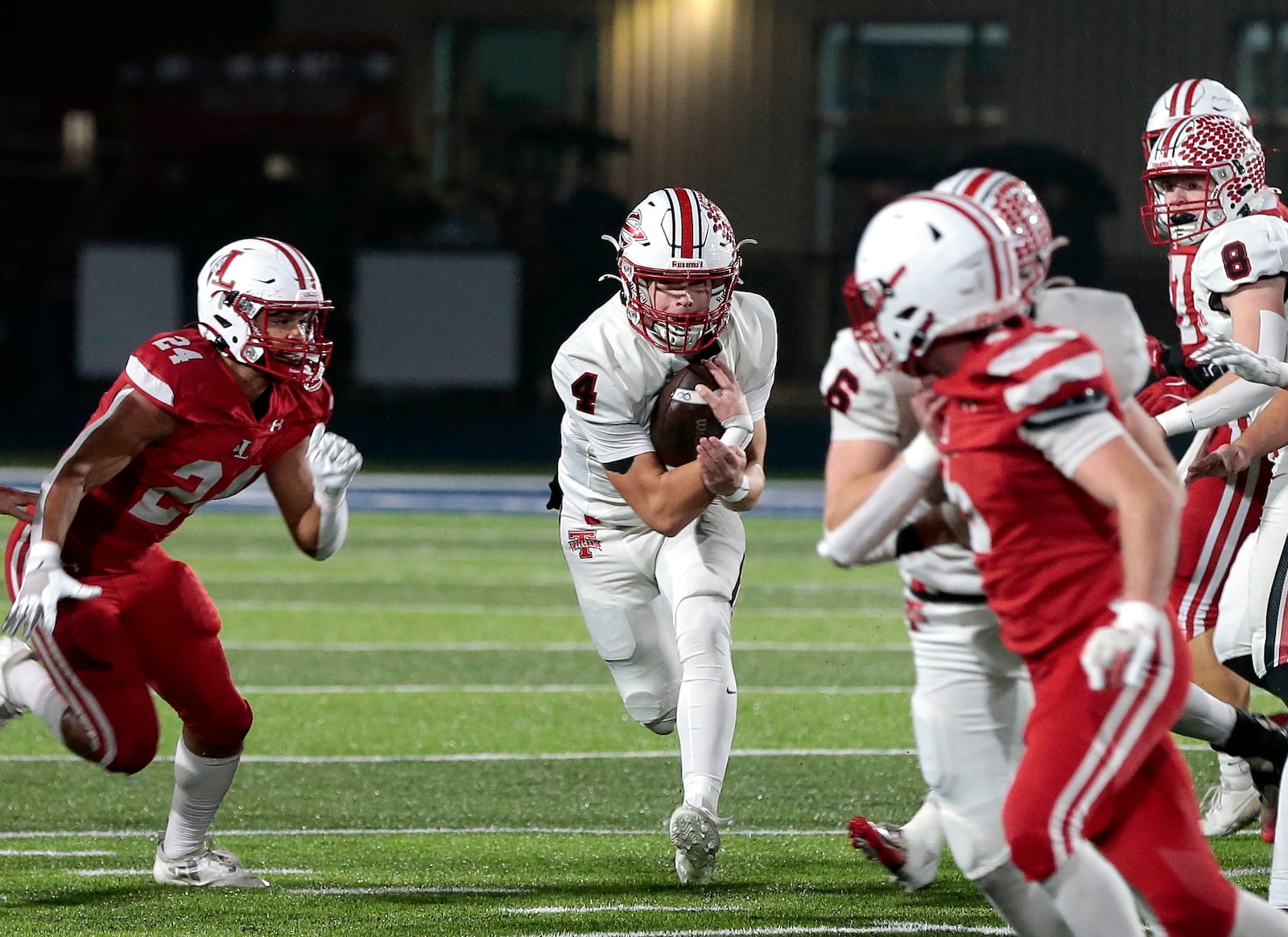 Tippecanoe defeated London 33-16 in a Division III, Region 12 title game on Friday, Nov. 21, 2025 at Skyhawk Stadium in Fairborn. STEVEN WRIGHT / STAFF