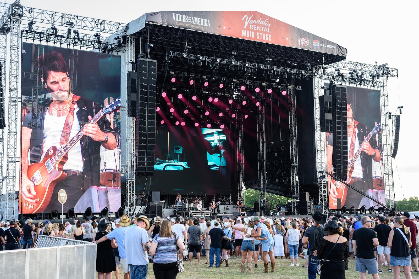 The four-day Voices of America Country Music Fest happened from Thursday, Aug. 7 to Sunday, Aug. 10, 2025, at Voice of America MetroPark in West Chester Twp. 45 acts played the festival, which also featured plenty of food truck options, vendors and drink booths. Here’s Friday night’s highlights featuring Carrie Underwood’s headlining set and Shaboozey. TOM GILLIAM / CONTRIBUTING PHOTOGRAPHER