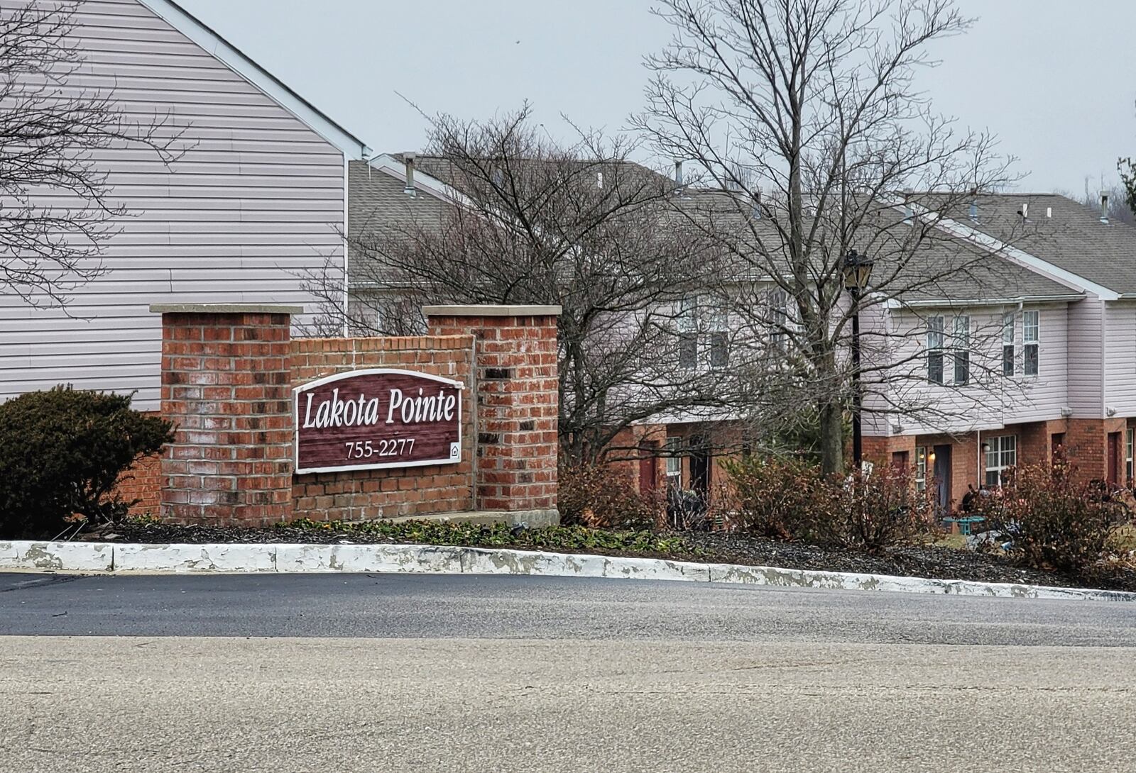 A man was shot and killed by a Butler County Sheriff's Office deputy on Tuesday morning, Jan. 12, 2021, at the Lakota Pointe Townhomes. NICK GRAHAM / STAFF