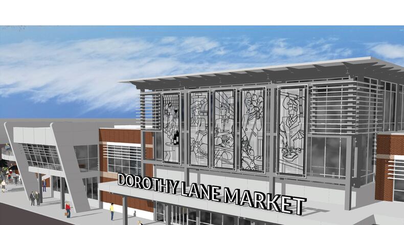 This is the latest rendering of the new Dorothy Lane Market planned for Mason-Montgomery and Western Row roads in Mason. Ground was broken on the project on Thursday, Nov. 9. 2023. CONTRIBUTED/DOROTHY LANE MARKET