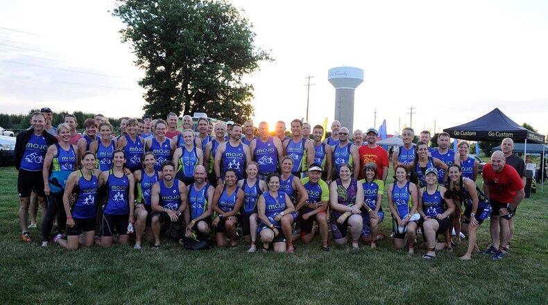 These are the folks who participated in the Mojo Triathalon in 2016. The event returns this weekend for the 8th year. CONTRIBUTED