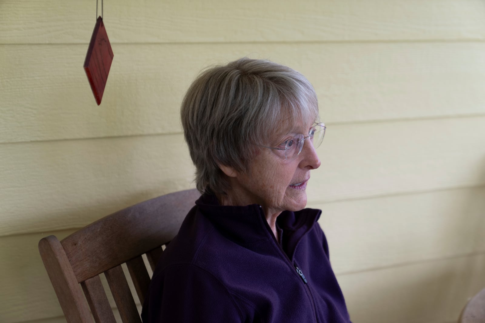 Monica Truax speaks during an interview with the Associated Press on Thursday, May 15, 2025, in Portland, Ore. (AP Photo/Jenny Kane)