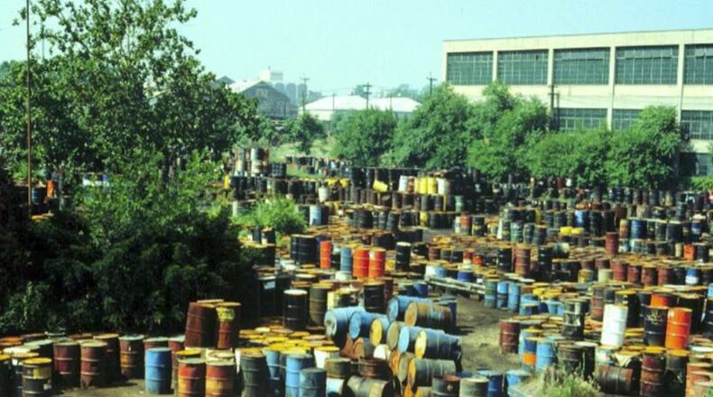 Hamilton, joined by state officials in the 1970s and 1980s, had to battle in court for the cleanup and continued monitoring of the former Chem-Dyne chemical-processing Superfund site at 500 Joe Nuxhall Boulevard, formerly Ford Boulevard. Monitoring of comination of the aquifer continues. The site long ago was cleared of the buildings and barrels. PROVIDED