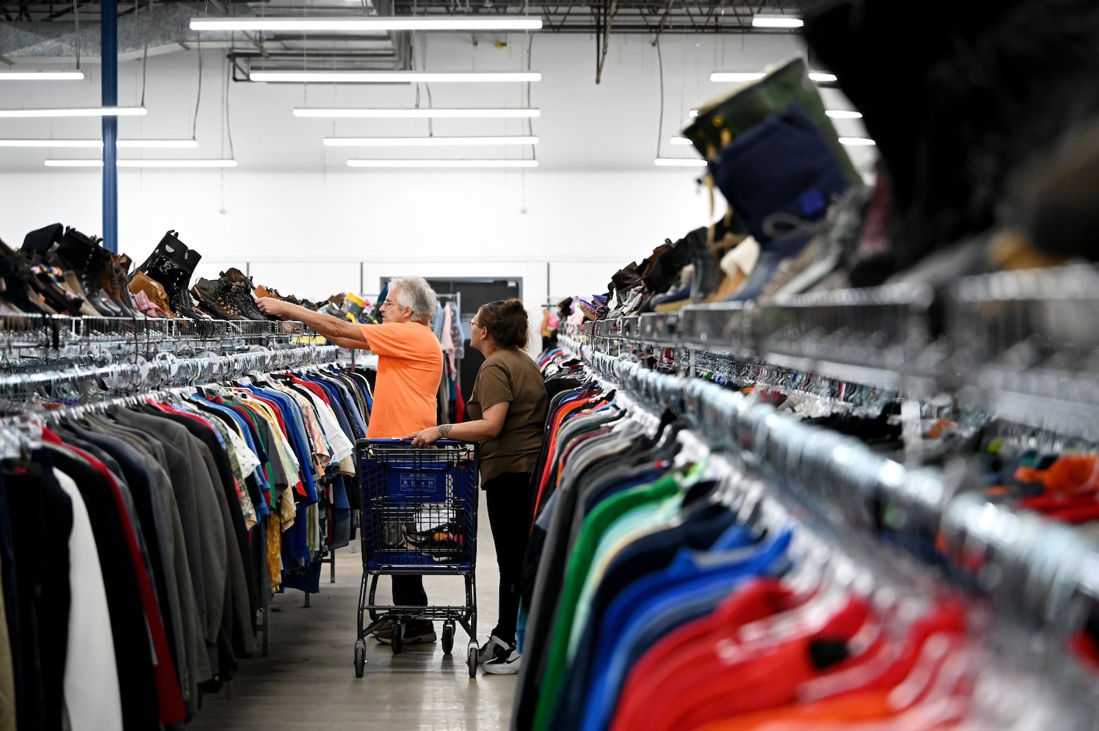 The new 24,000-square-foot St. Vincent de Paul thrift store and donation center in Hamilton replaces the former Pleasant Treasures indoor flea market. The newest SVDP thrift store and donation center is also its third-largest (the Western Hills and Milford stores are the first- and second-largest, respectively). Pictured is the store on Thursday, Aug. 21, 2025, a day before it opened on Friday, Aug. 22, 2025. MICHAEL D. PITMAN/STAFF
