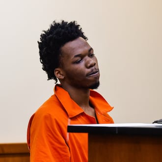 Jumarion Jones, 21, of Middletown appeared in Middletown Municipal Court Monday, March 16, 2026 for an arraignment hearing on a first-degree felony murder charge stemming from the Feb. 22 shooting death of 49-year-old Christopher Bullock. Jones' bond was set at $1 million by Judge James E. Sherron. NICK GRAHAM/STAFF
