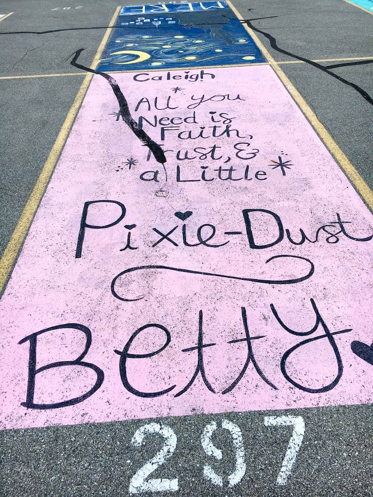 PHOTOS Lakota East seniors paint parking spots
