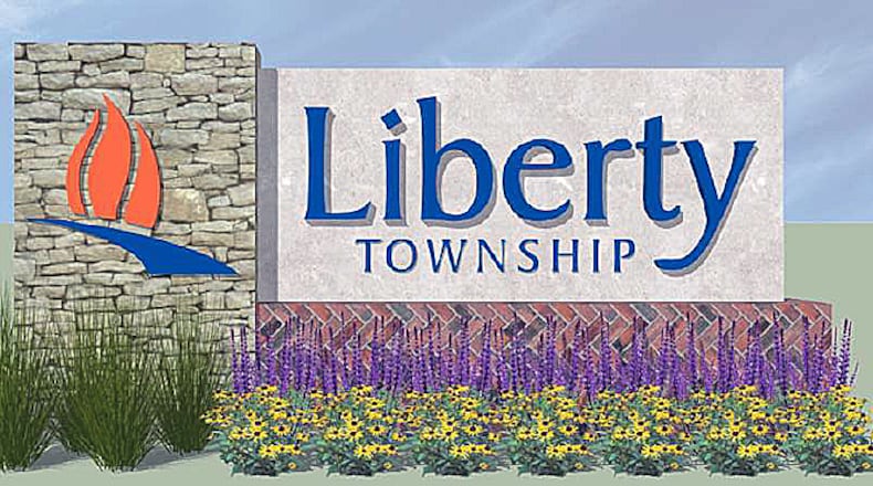 This is one example of an entrance sign to Liberty Twp. included in a streetscape master plan adopted by trustees. LIBERTY TWP./CONTRIBUTED