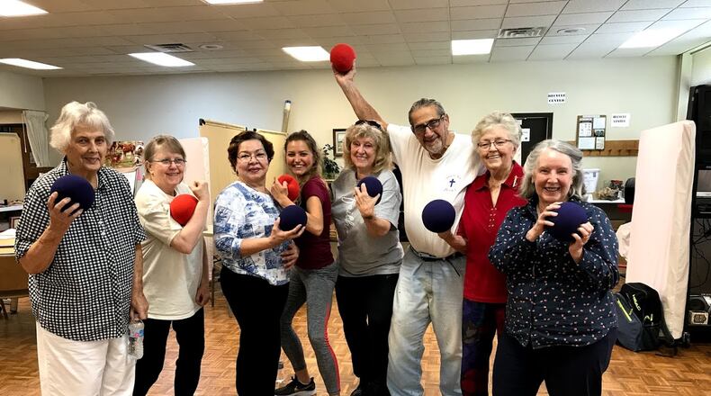 Seniors enjoy exercise class at the Oxford senior center before the coronavirus pandemic shut the operation down.