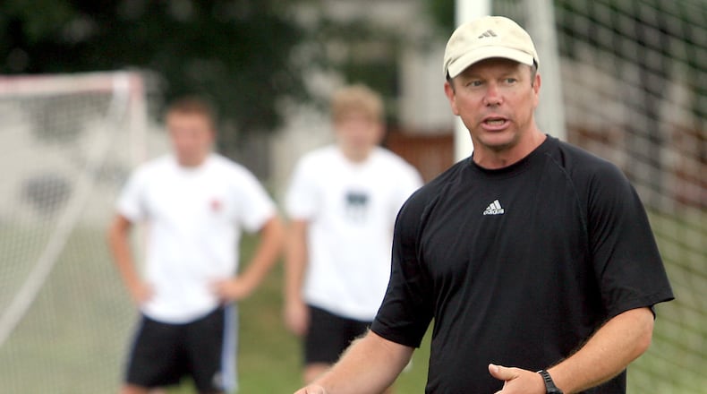 Mason High School boys soccer coach Paul Reedy hopes his team can contend for a sixth consecutive district title despite key graduation losses. FILE PHOTO