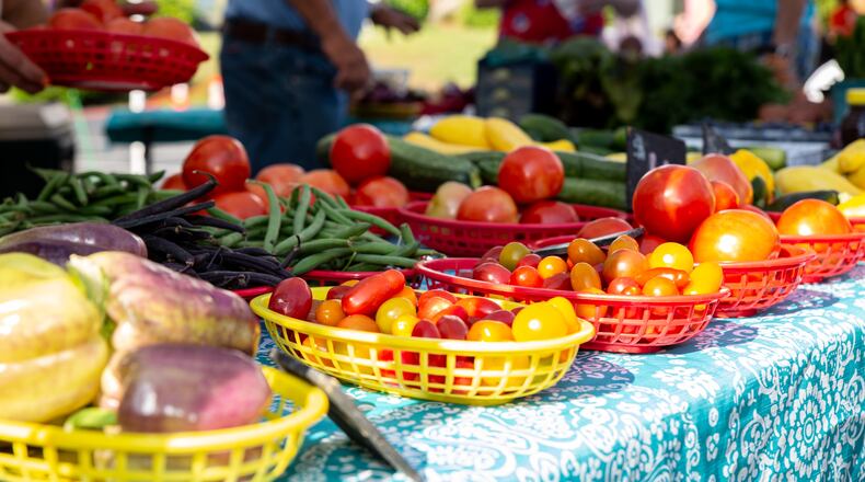 By the time summer vegetables like these tomatoes, peppers and beans are ready to be sold at the Brookhaven Farmers Market, everyone hopes operations will be back to normal. CONTRIBUTED BY PAULA BOND HELLER / PB PHOTOGRAPHY
