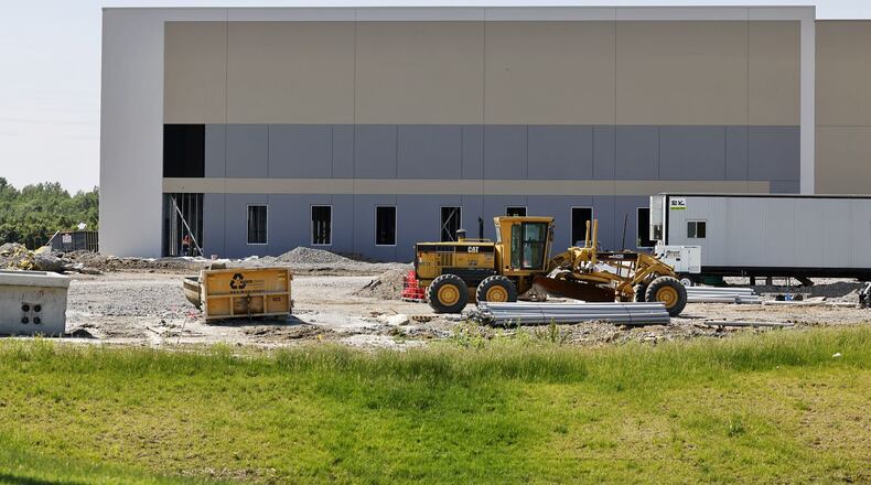 Construction continues on buildings 8 and 9 of West Chester Trade Center Tuesday, May 24, 2022 in West Chester Township. NICK GRAHAM/STAFF