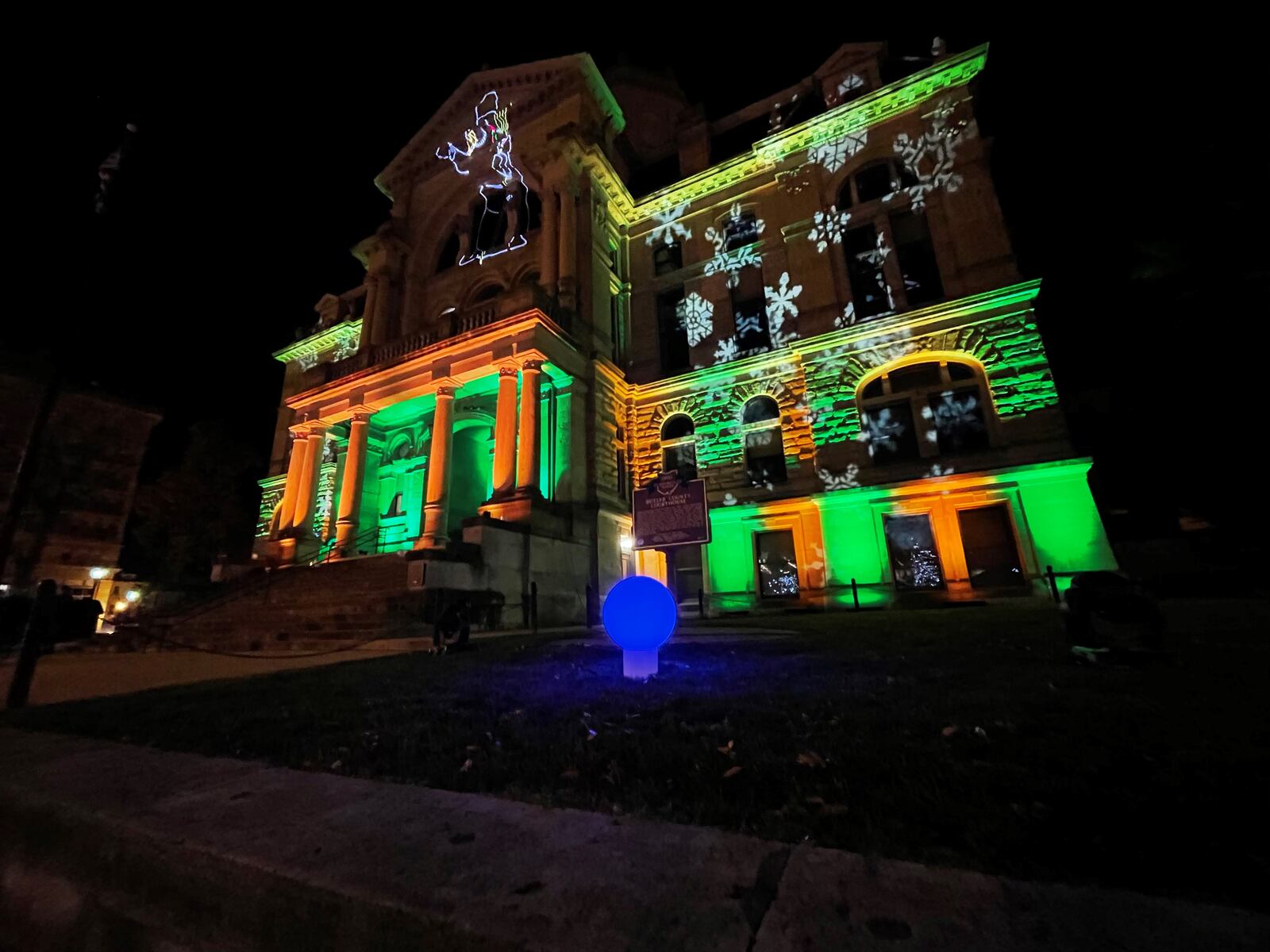 The Historic Butler County Courthouse is seen at Illuminate Hamilton in November 2020. The event is returning for 2021.