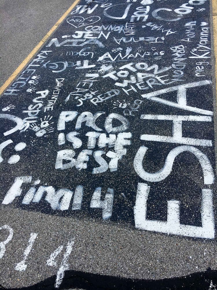 PHOTOS Lakota East seniors paint parking spots