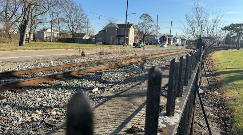 Two of the four Amtrak lines to be studied in Ohio run through Hamilton. Pictured is Sycamore Street between S. Third and S. Fourth streets in Hamilton for a potential stop on what’s known as the Cardinal line heading west toward Indianapolis and Chicago. MICHAEL D. PITMAN/STAFF