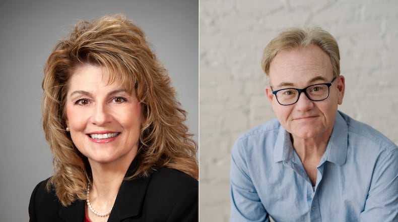 Jennifer Gross (left) and Chuck Horn (right) are the candidates for the 45th district Ohio Statehouse seat in the November 2022 election.