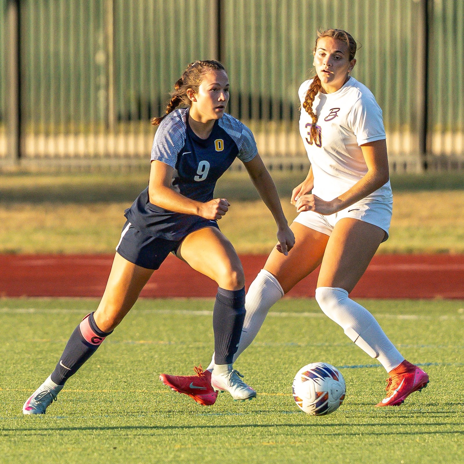 Oakwood High School senior defender Sally Altenburg dribbles the ball during a recent game against Bellbrook. ERIK STECKLE / CONTRIBUTED PHOTO