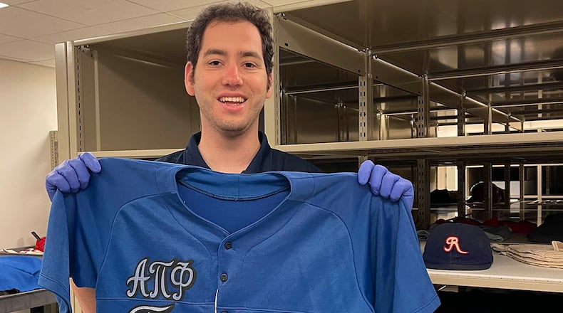 During his internship, Alex Buchheit set up a display that included a jersey for the APF Giants, a team that played in the USSR Russian Baseball Championships. Contributed