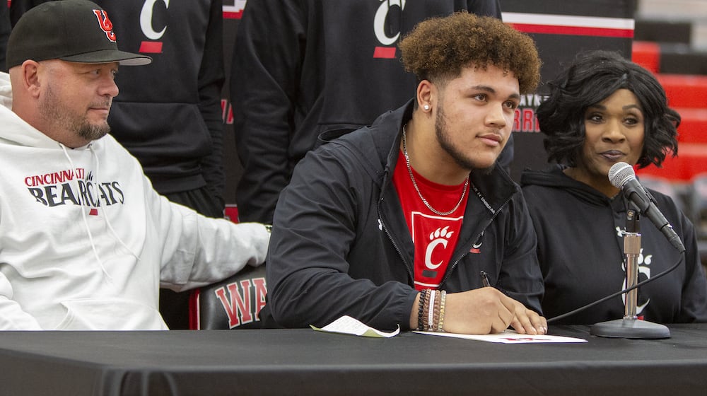 Wayne offensive lineman Evan Tengesdahl signed with Cincinnati on national signing day in December of 2022. JEFF GILBERT / CONTRIBUTED