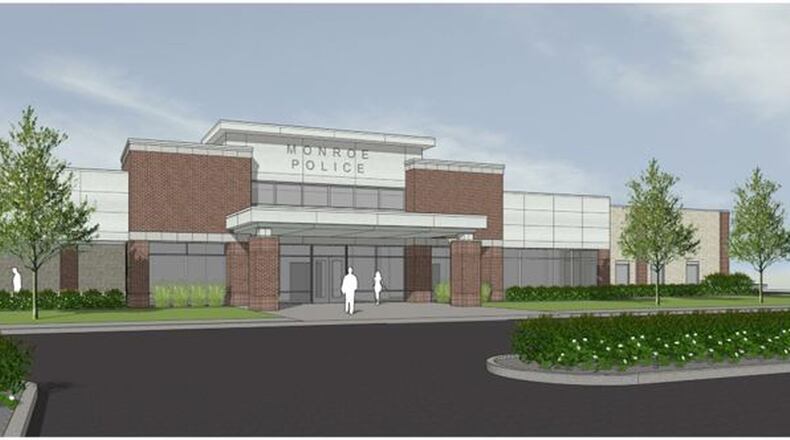 Monroe’s new police station might look like this after renovations are completed on the former IGA grocery on Main Street/Cincinnati-Dayton Road. The department has outgrown it’s current facilities on the lower level of the Monroe City Building. CONTRIBUTED