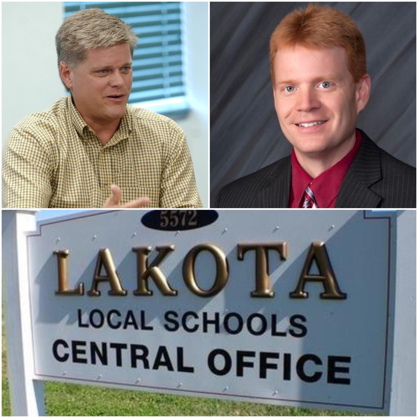 Lakota school board members met for eight hours Thursday first interviewing and then discussing two finalists — Keith Kline (left) and Matt Miller (right) — for the district superintendent’s job.