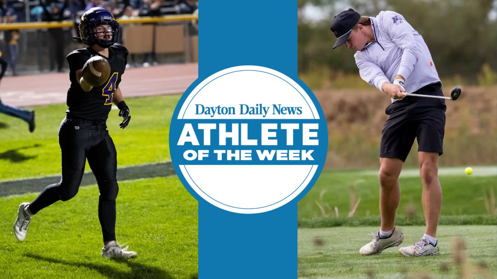 Mechanicsburg's Conner Eyink plays both golf and football for the Indians. CONTRIBUTED PHOTOS