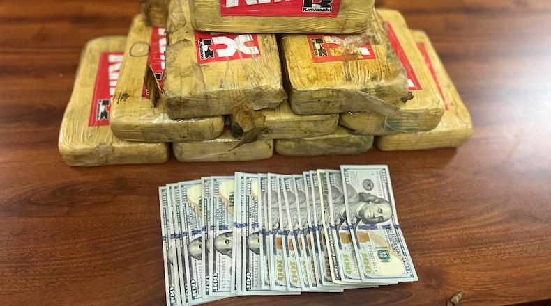 10 kilograms of cocaine and cash were seized Wednesday from a vehicle stopped in Fairfield. BUTLER COUNTY SHERIFF'S OFFICE