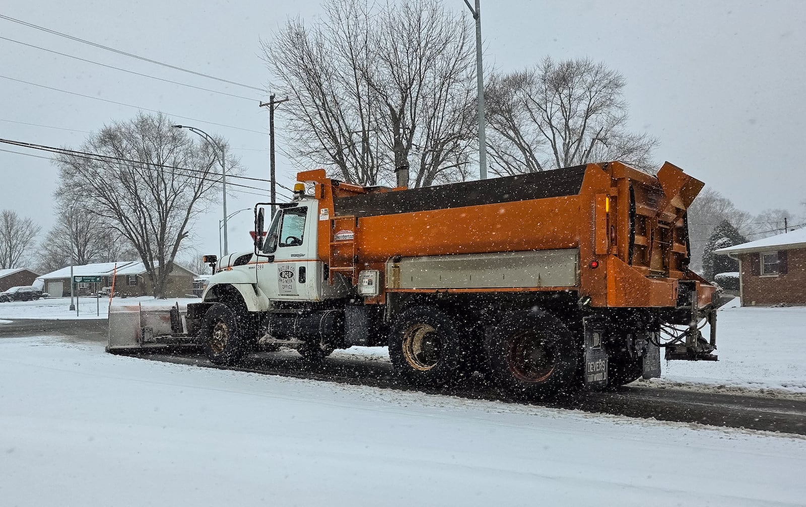 Several inches of snow fell around the Miami Valley on Dec. 13. NICK GRAHAM / STAFF