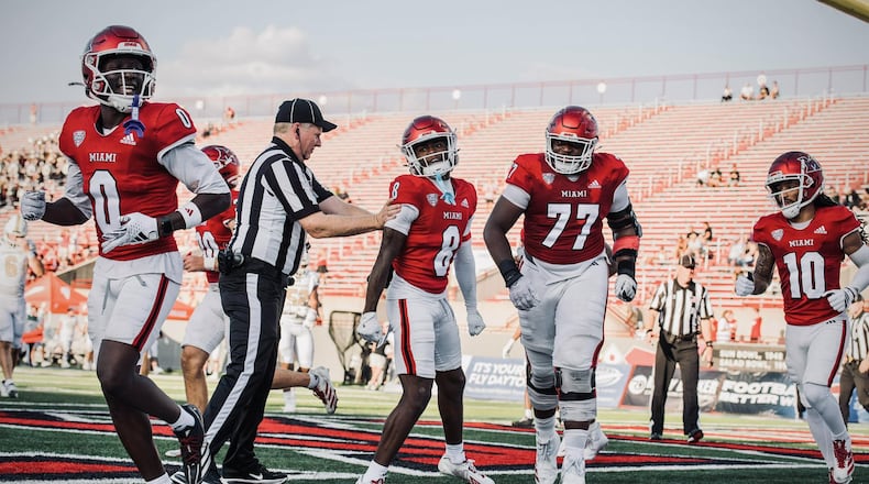 The Miami RedHawks hit the road on Saturday to face Northern Illinois in their Mid-American Conference opener. JORDAN PHILLIPS / CONTRIBUTED