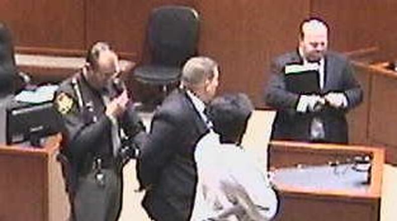 Judge Tim Tepe said he declined a request by Christopher Reber to allow him time before beginning his 36-month prison sentence so that his 13-year-old victim could see him led from court in handcuffs.