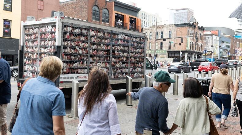 PETA is planning to protest on Thursday, June 26, 2025, outside Billy Yanks, 205 Main St., the slaughtering of chickens with its "Hell on Wheels" truck that will play sounds of chickens on their way to being slaughtered. PROVIDED