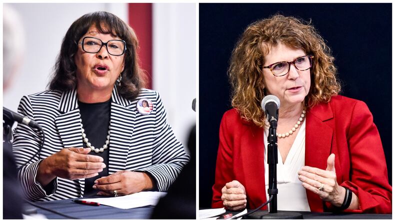 Butler County commission candidates Dora Bronston (left) and Cindy Carpenter (right).