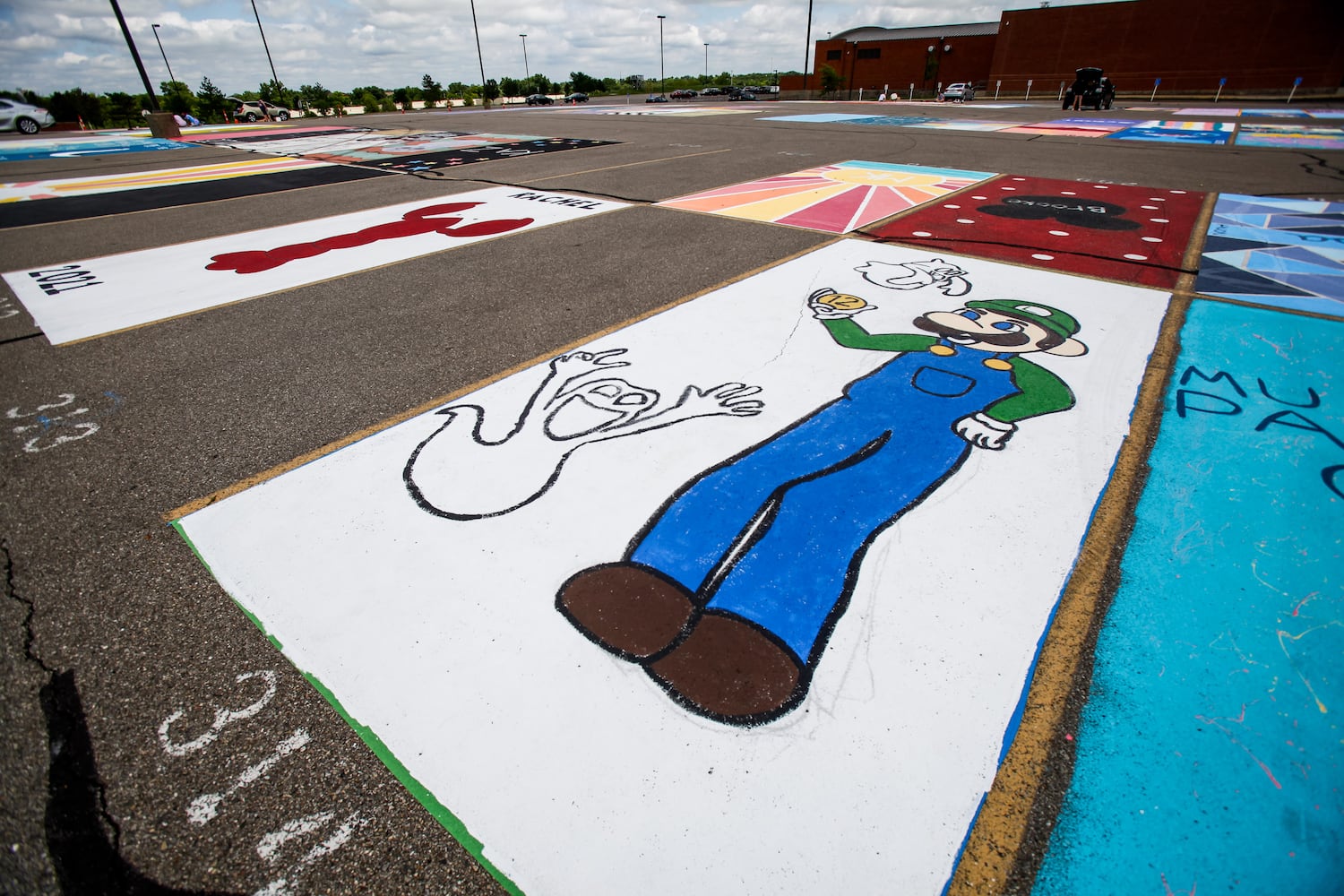 081220 Lakota East parking spot painting